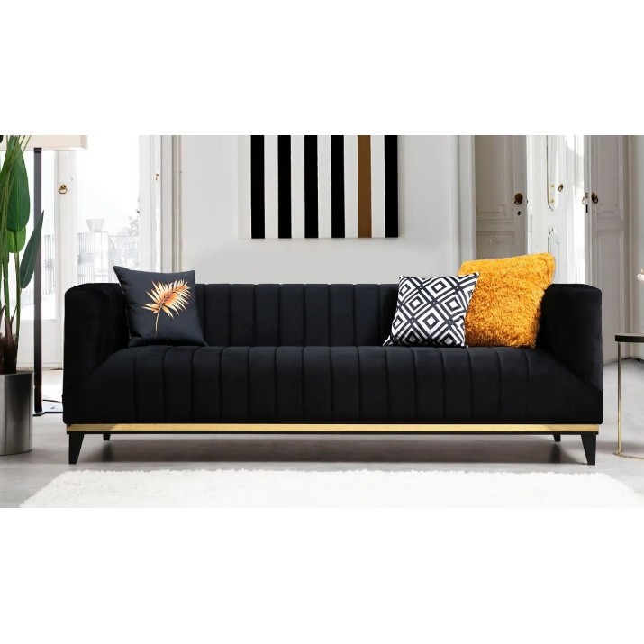 Canapea Trendy Bellino Black 89x75x222cm GTR003221