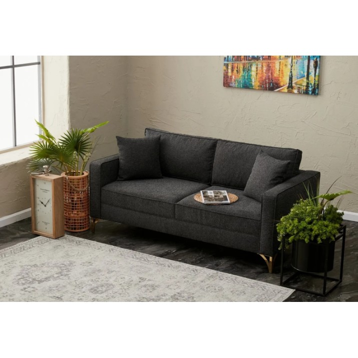 Диван Trendy Berlin Anthracit/Gold 180x91x83cm GTR003135