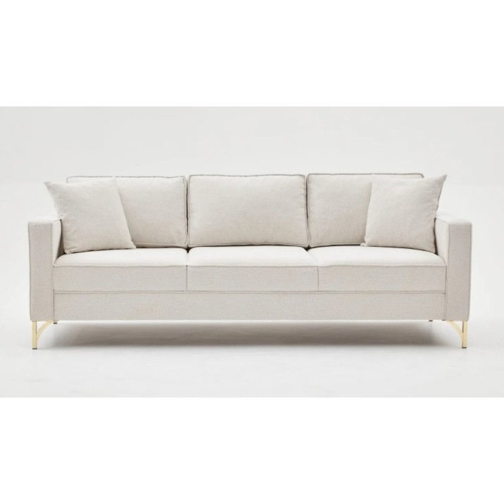 Canapea Trendy Berlin Cream/Gold 220x91x83cm GTR003225
