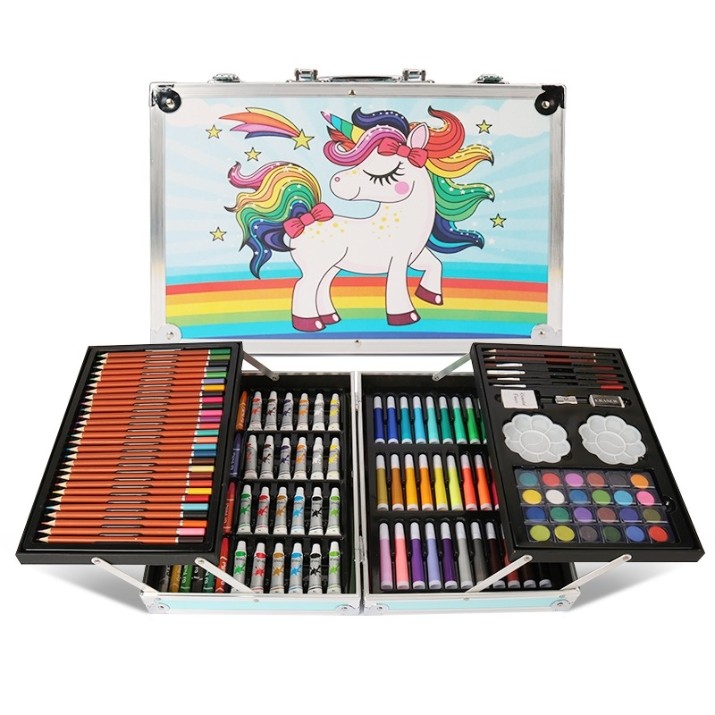 Set de desen pentru copii 4Play Creativity Blue 145pcs