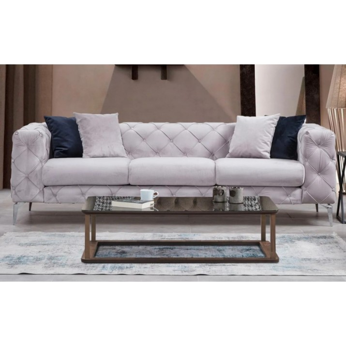 Диван Trendy Como Light Grey 90x73x237cm GTR003239