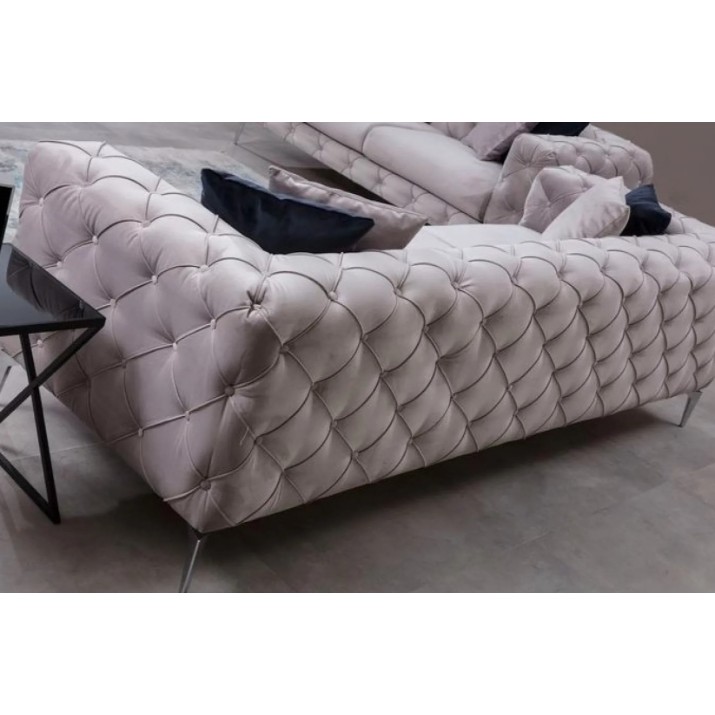 Canapea Trendy Como Light Grey 90x73x237cm GTR003239