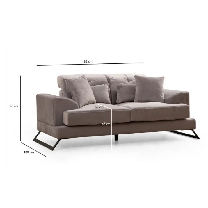 Диван Trendy Frido Light Grey 100x185x92cm GTR003154