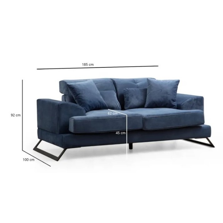 Canapea Trendy Frido Navy Blue 100x185x92cm GTR003155