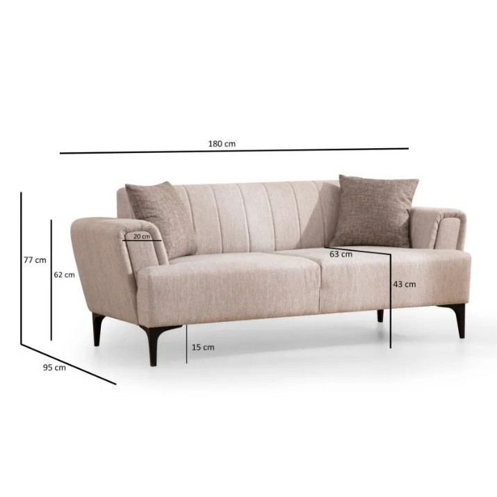 Диван Trendy Hamlet Beige 95x180x77cm GTR003157