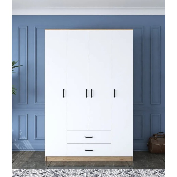 Dulap Trendy BA112 2331 Walnut/White 140x210x51cm GTR001844