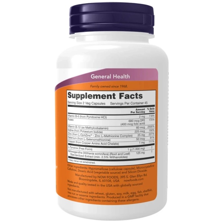 Supliment alimentar NOW Thyroid Energy 90cap