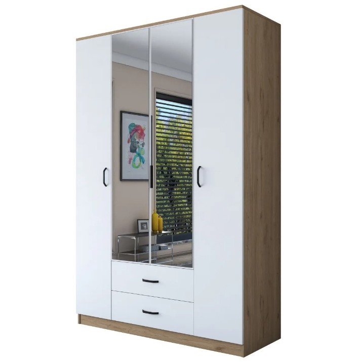 Шкаф Trendy BA131 3052 Walnut/White 210x140x51.5cm GTR001846