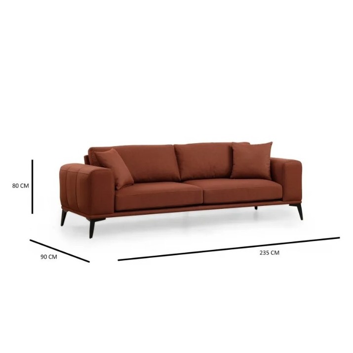 Canapea Trendy Kenzo Tile Red 90x235x80cm GTR003280