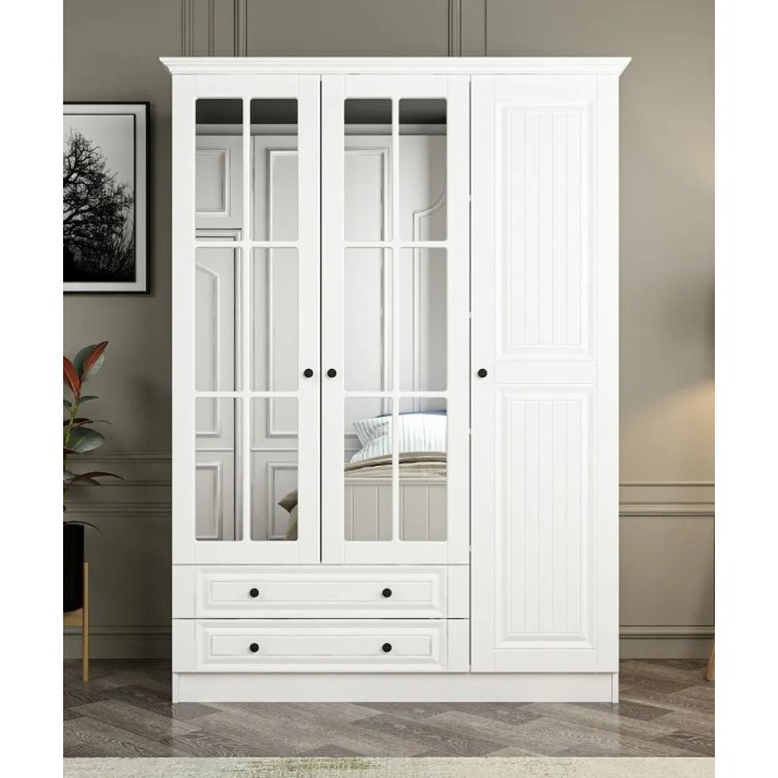 Шкаф Trendy Kale Mebran 190 White 190x135x52cm GTR001815