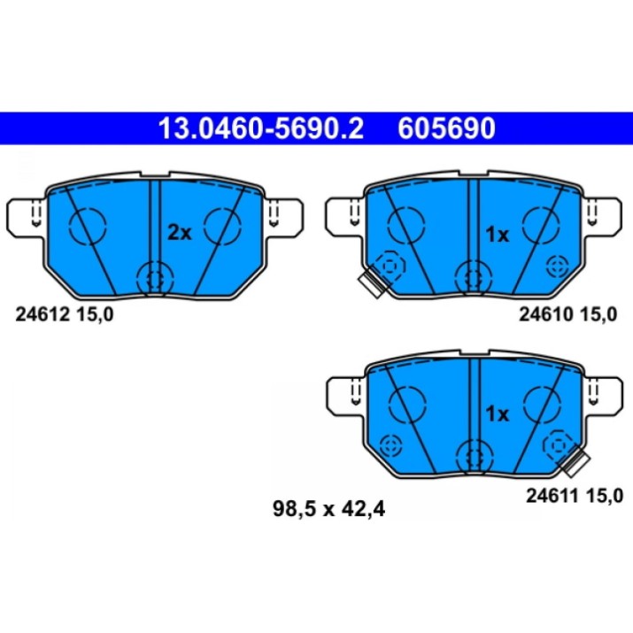 Комплект тормозных колодок ATE 13.0460-5690.2