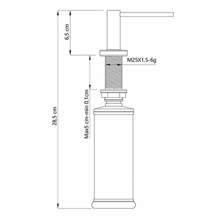 Dozator detergent lichid Quadron Judy MFT004-GM