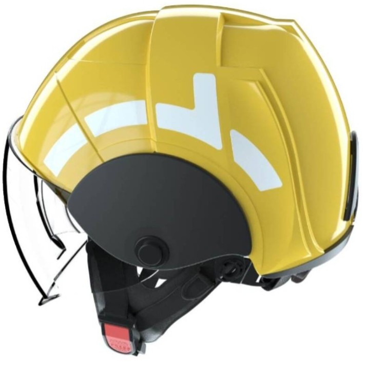 Cască de protecție Pab Akrapovic Fire Compact Yellow 121002121