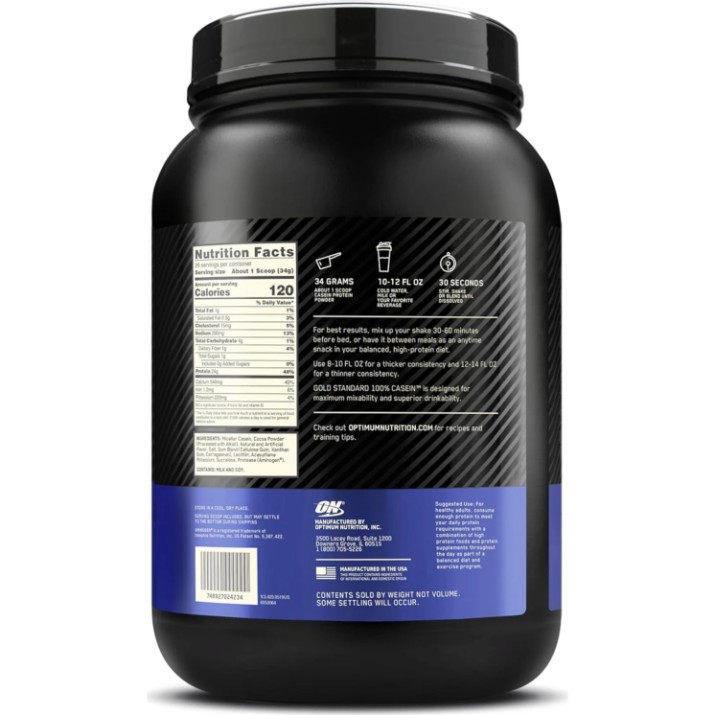 Протеин Optimum Nutrition Gold Standard 100% Casein Chocolate Supreme 850g