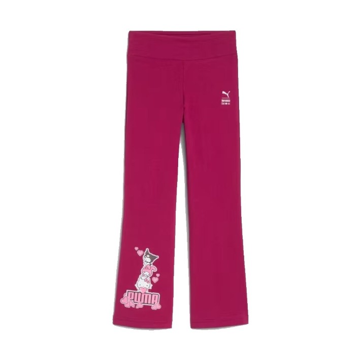 Pantaloni spotivi pentru copii Puma X Hello Kitty and Friends Flared Berry, s.116