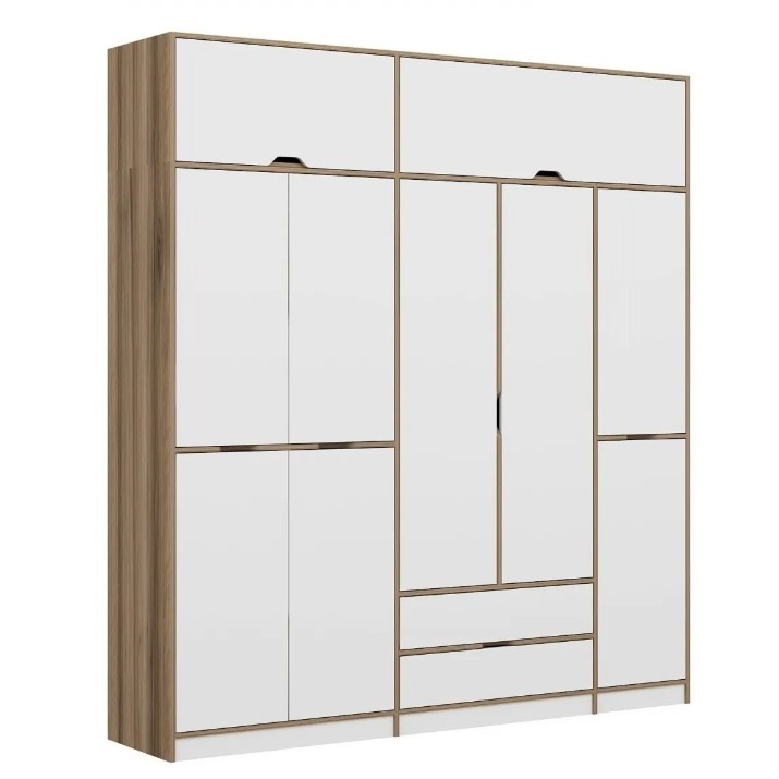 Шкаф Trendy Elina 8913 Dore/White 232x253x52cm GTR004200