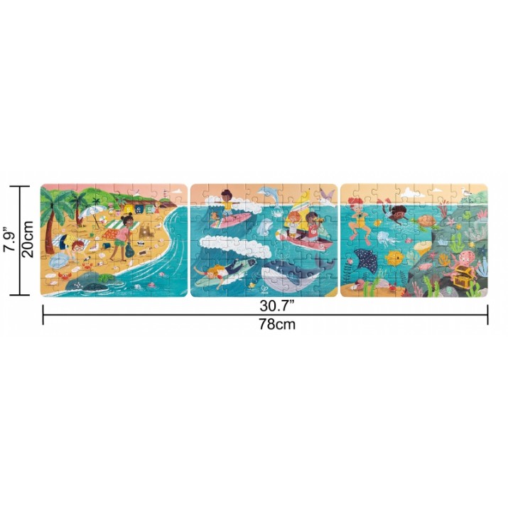 Puzzle Hape Ocean Friends Puzzle 3in1 (6943478039353)
