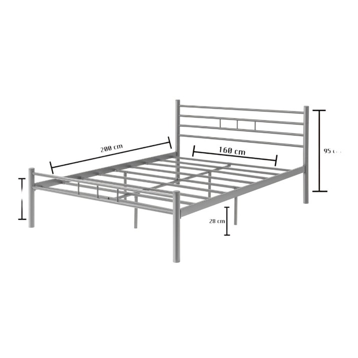 Кровать Evger K-70 160x200cm Grey