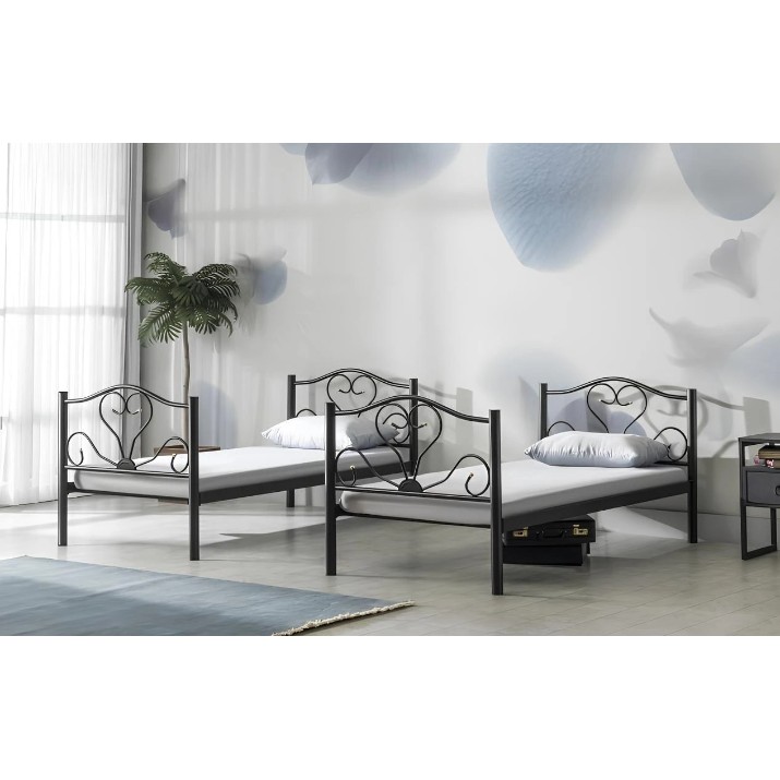 Двухъярусная кровать Evger R-50 90x200cm Black
