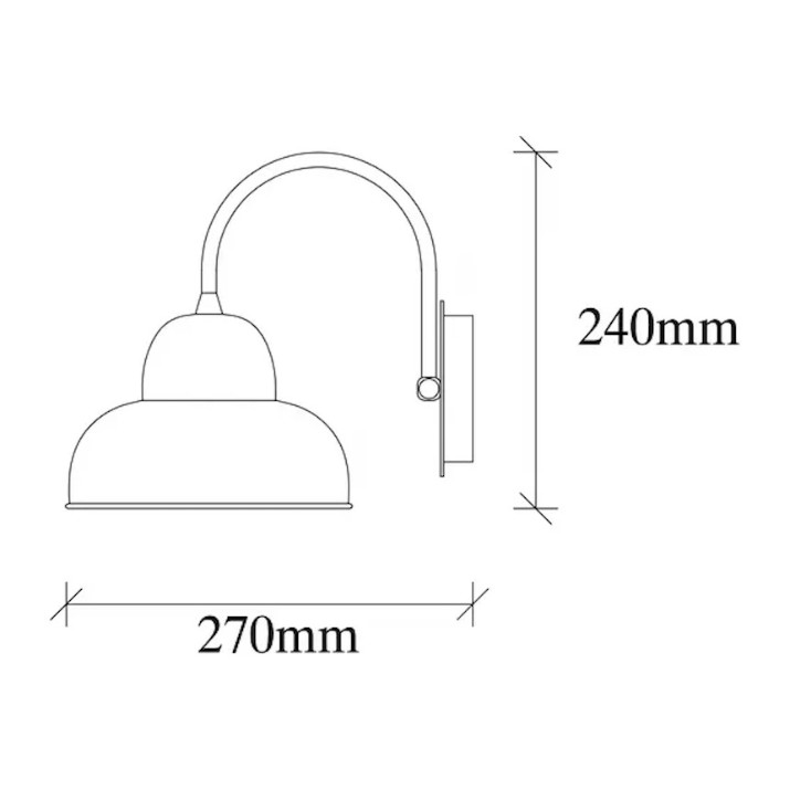 Candelabru de perete Trendy Berceste 180NEGRU-A Black 27x24x20cm GTR002328