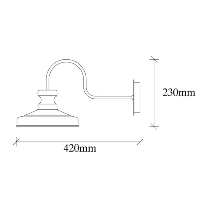 Candelabru de perete Trendy Berceste 182NEGRA-A Black 42x23x22cm GTR002333
