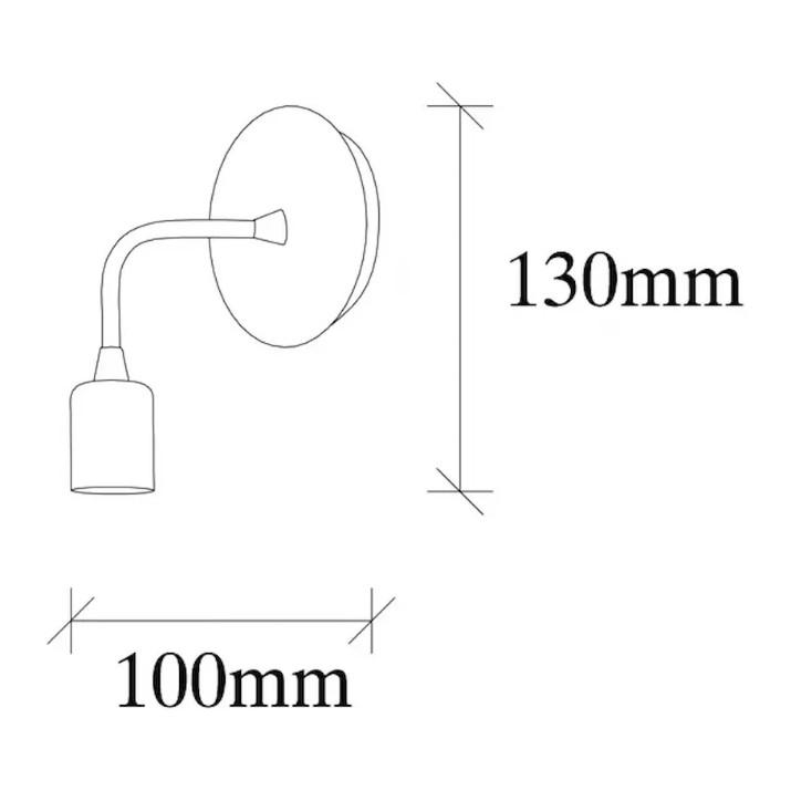 Candelabru de perete Trendy Dartini MR-736 White/Oak 10x13x10cm GTR002116