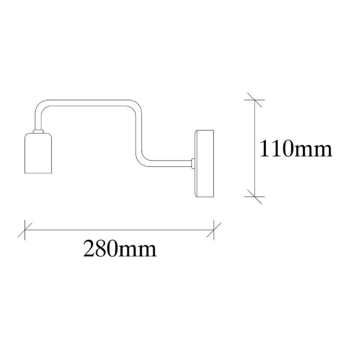 Бра Trendy Denge 3433 Black 28x11x4cm GTR002272