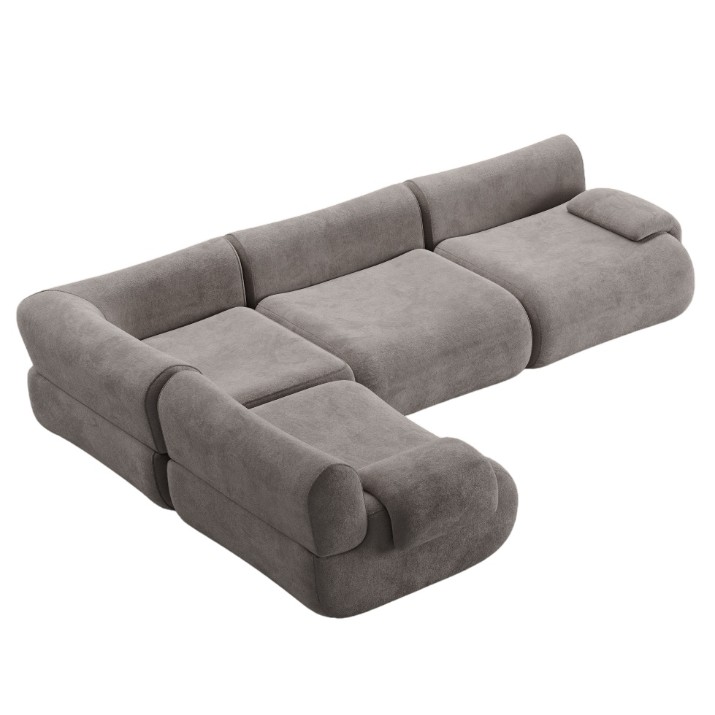 Canapea de colț fara carcasa Synonym Myra Majestic Grey S010DCB