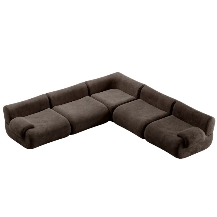 Canapea de colț fara carcasa Synonym Myra Grande Cappuccino S010D2CB