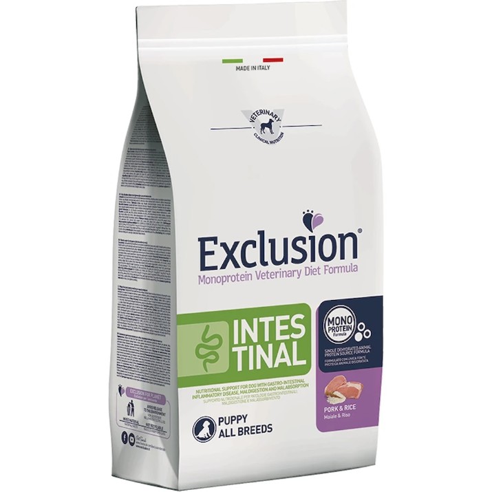 Сухой корм для собак Exclusion Diet Intestinal Pork&Rice Puppy All Breeds 12kg 