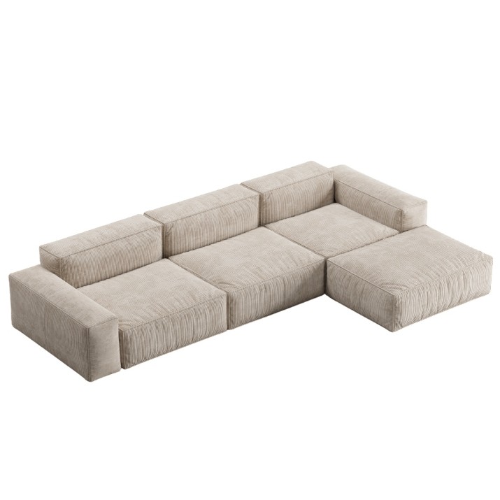 Бескаркасный угловой диван Synonym Sofa Cleo Beige S044