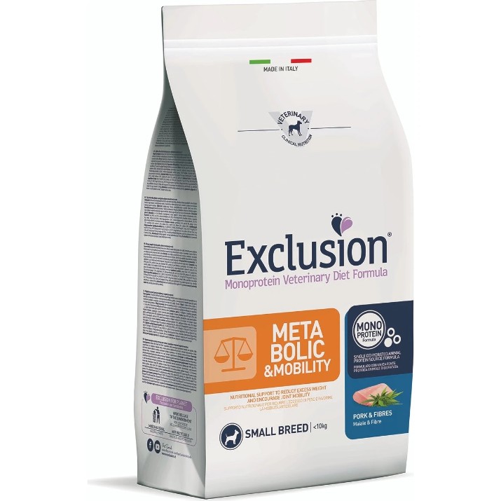 Сухой корм для собак Exclusion Metabolic&Mobility Pork&Fibres Small Breed 2kg 