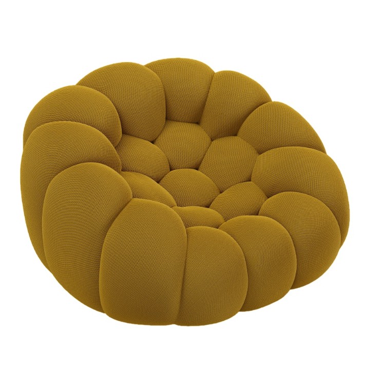Fotoliu fara rama Synonym Puffa Mustard S021