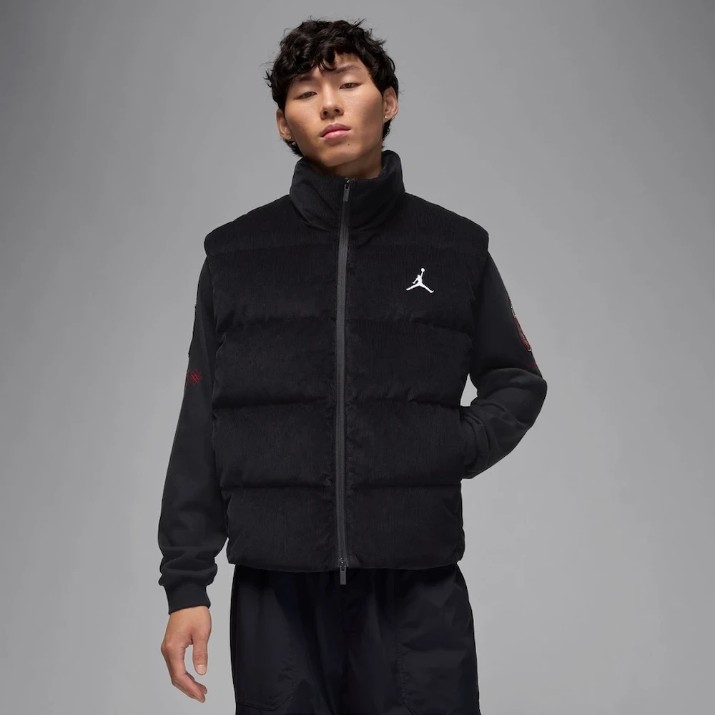 Vesta pentru bărbați Nike M Jordan Flt Down Black/White, s.XL
