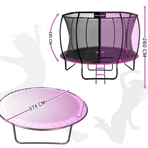 Trambulina Thunder Ultra 374cm Pink