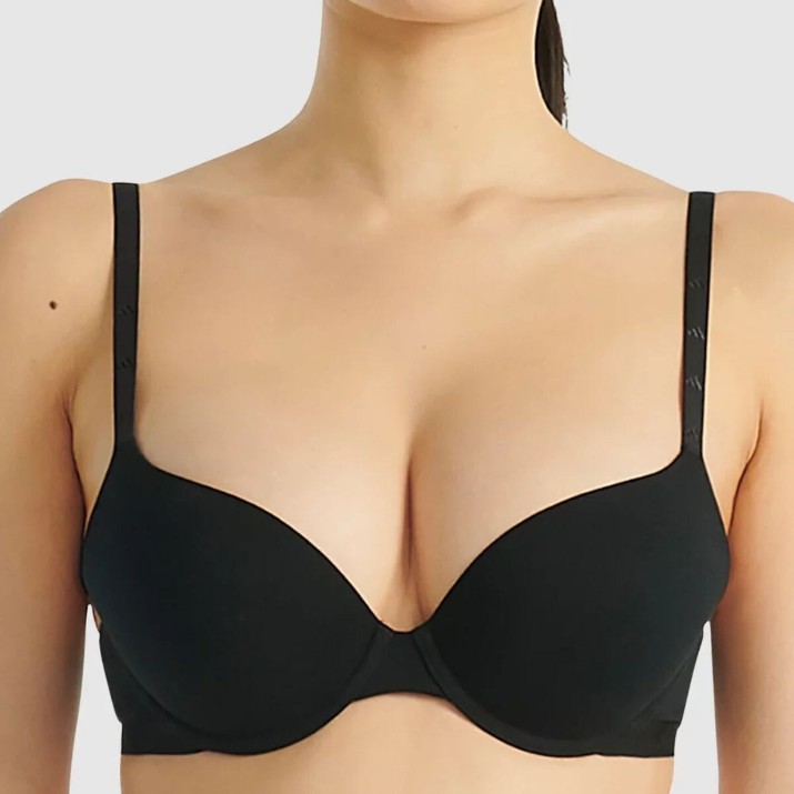 Sutien Adidas Aec - Uw Tshirt Push Up Bra Black, s.36C