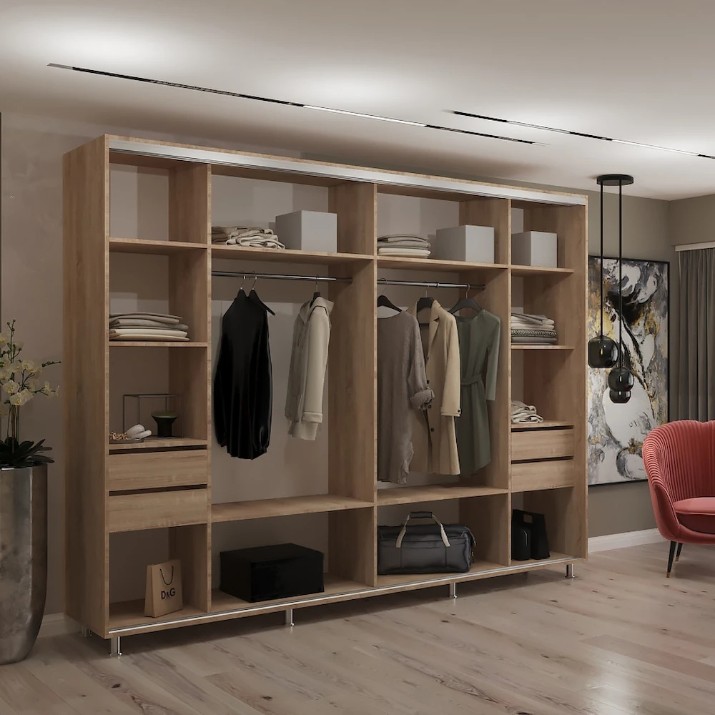 Шкаф-купе My-Style Chipboard + Mirror 290x200x60 Sonoma Oak (C29H0M03U02)