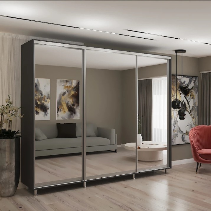 Шкаф-купе My-Style Mirror 260x230x60 Anthracite (C26H3M02U03)