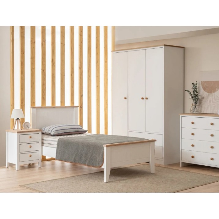 Кровать Trendy Uren White/Oak 90x200cm GTR007489