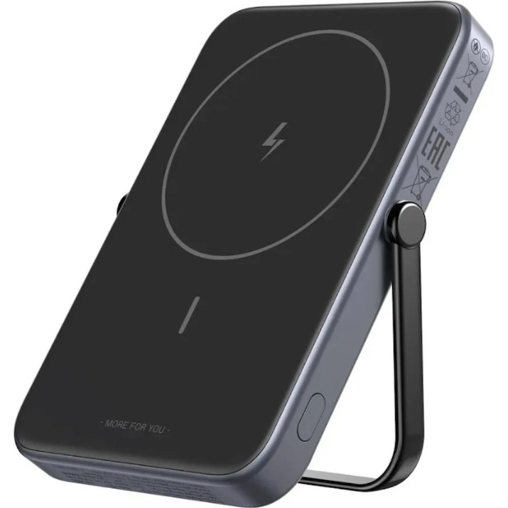 Acumulator extern Ugreen Uno Series Magnetic Wireless 10000mAh Space Gray (45327)