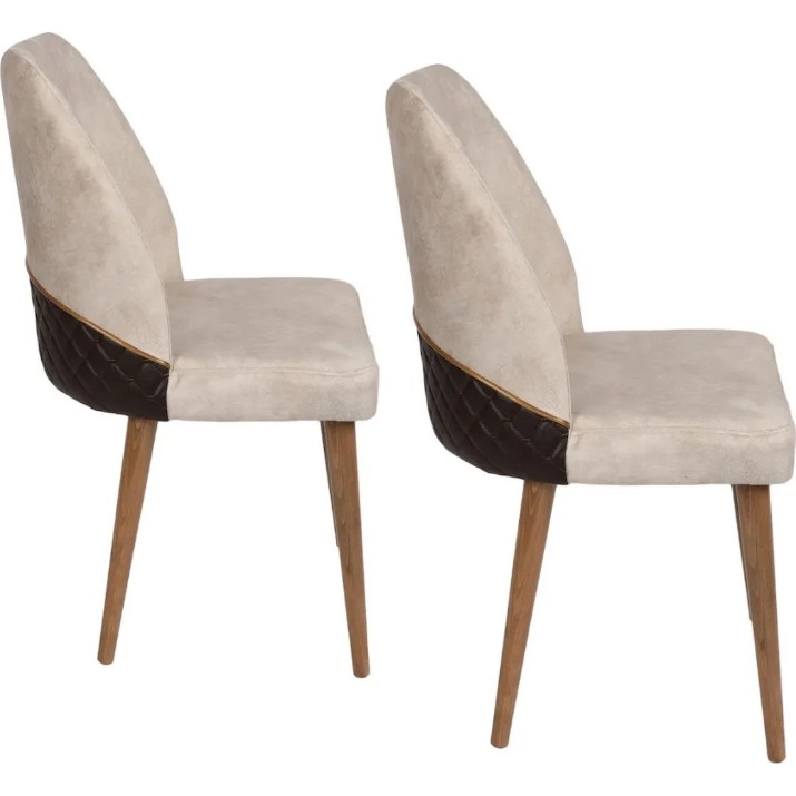 Set mobilă pentru bucătărie Trendy Nova 071 Cream/Black/Walnut 90x49x43cm GTR006767 2pcs