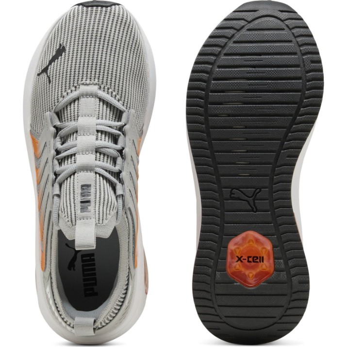 Adidași pentru bărbați Puma Ayro Street Gray Echo/Puma White/Black/Rickie Orange, s.42