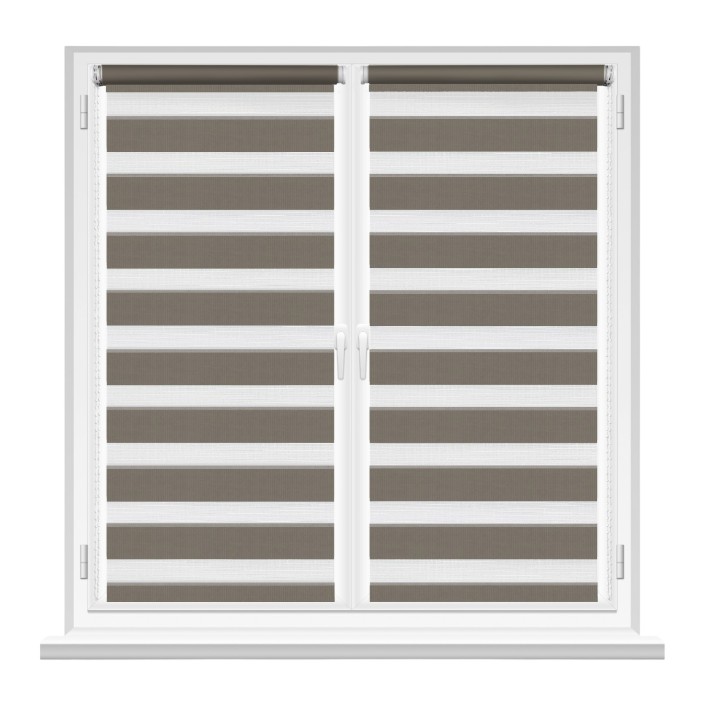 Рулонные шторы Msrolls Day Night Orizont V5 Grey/Beige 0.70x1.70m