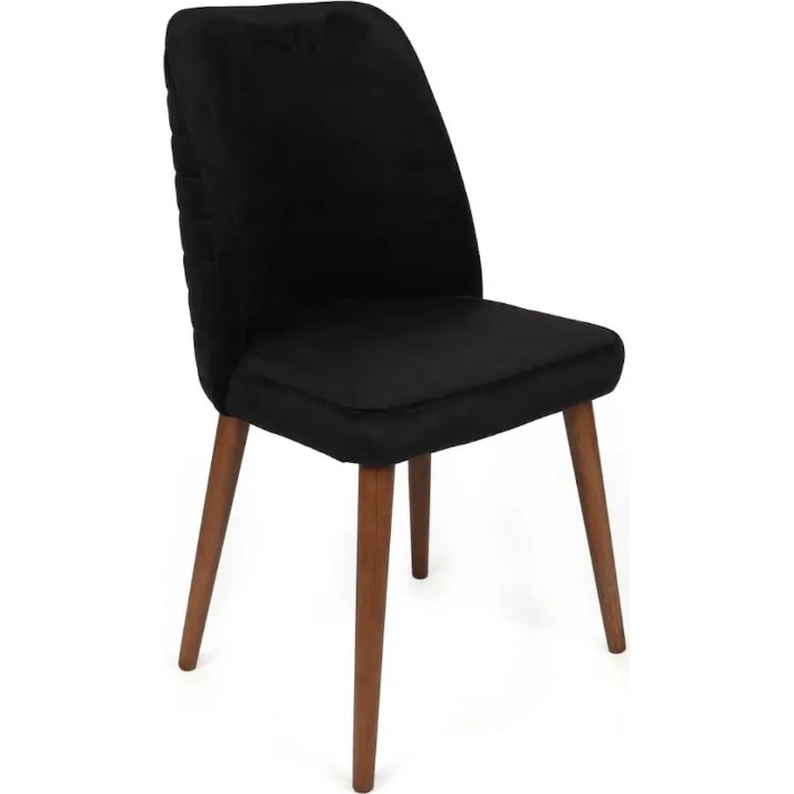 Комплект для столовой Trendy Tutku 351 Black/Walnut 90x50x49cm GTR006848 4pcs