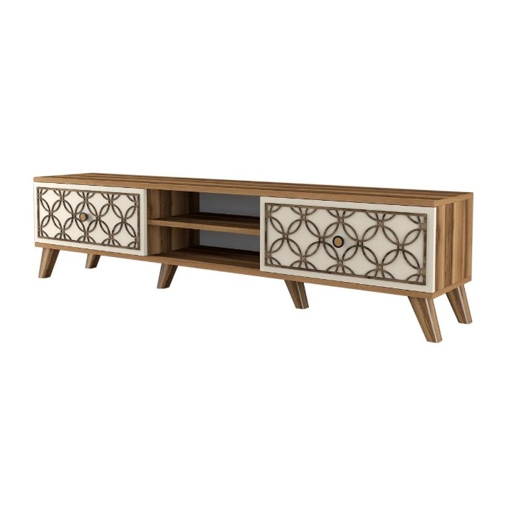 Тумба под ТВ Trendy Clasa Walnut/Cream 180x44x35cm GTR000088