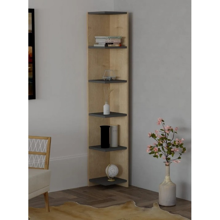 Стеллаж Trendy Porto Sapphire Oak/Anthracit 160x25x25cm GTR006038