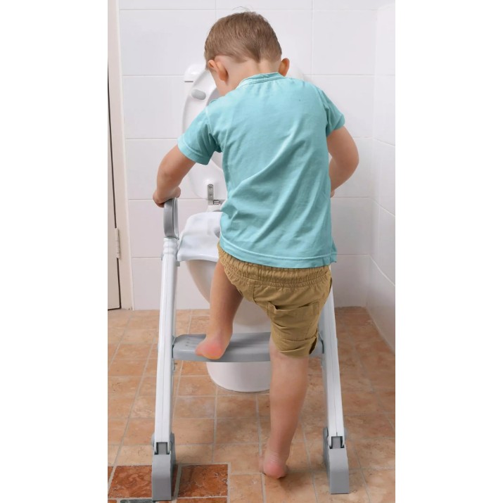 Colac WC pentru copii cu scară DreamBaby Ladder Step-Up- 2 Grey/White (G6016)