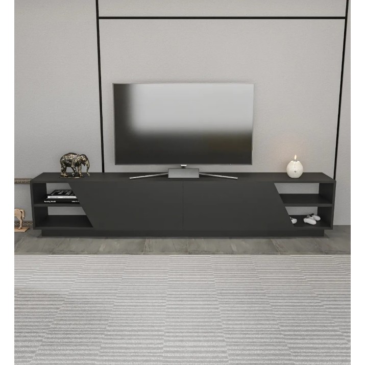 Comodă TV Trendy Rhodes Anthracit 240x47.5x35cm GTR006410