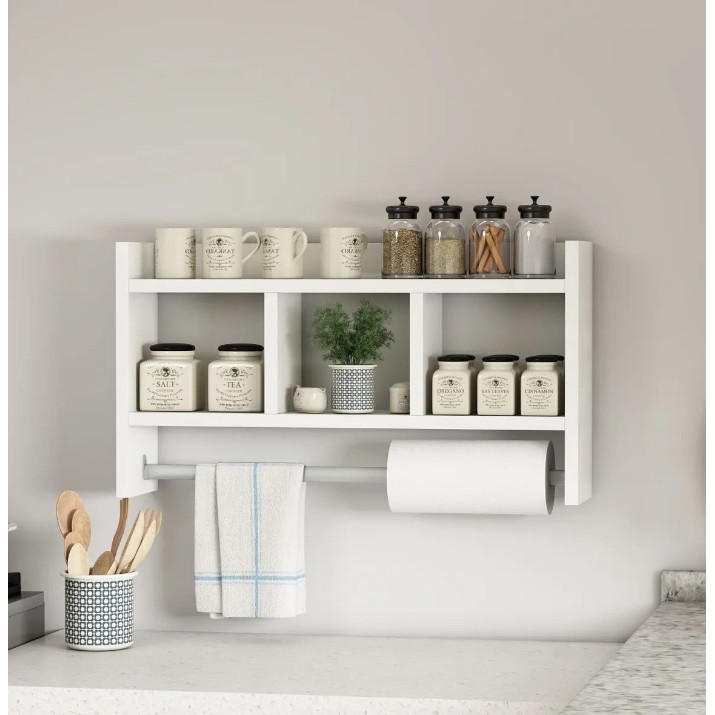Raft de perete Trendy Asya White 64x35x15cm GTR005574
