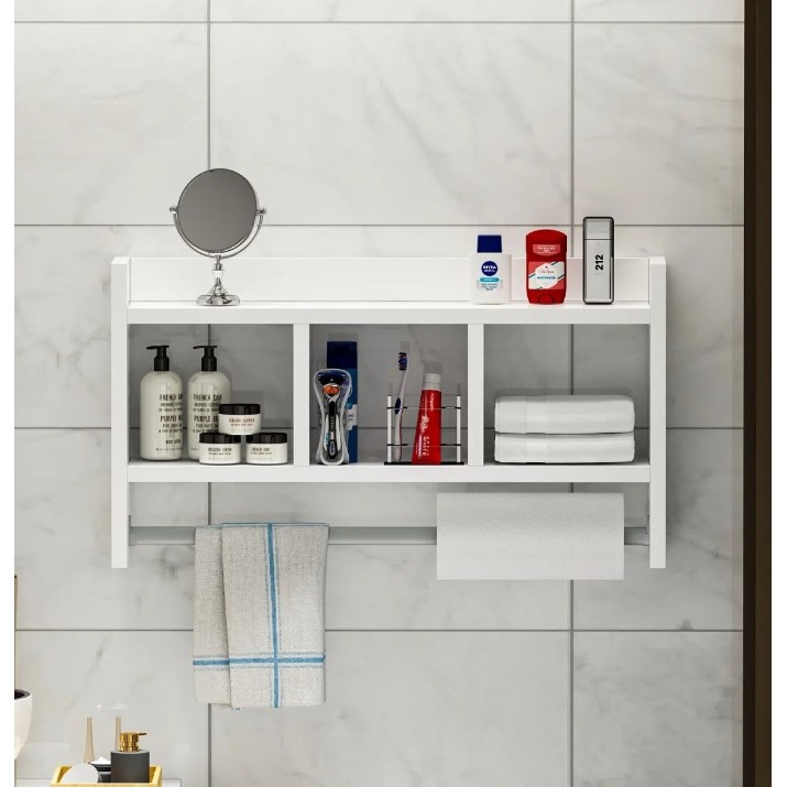 Raft de perete Trendy Asya White 64x35x15cm GTR005574